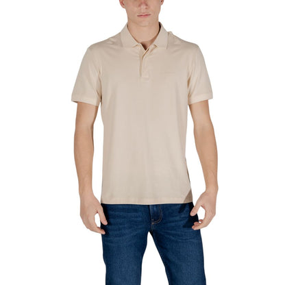 Polo in cotone beige EA7 Emporio Armani