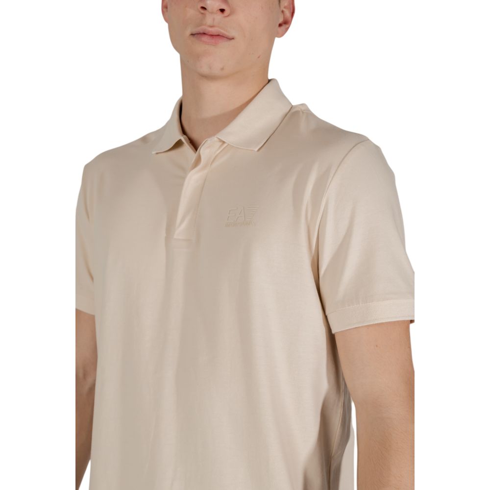 Polo in cotone beige EA7 Emporio Armani