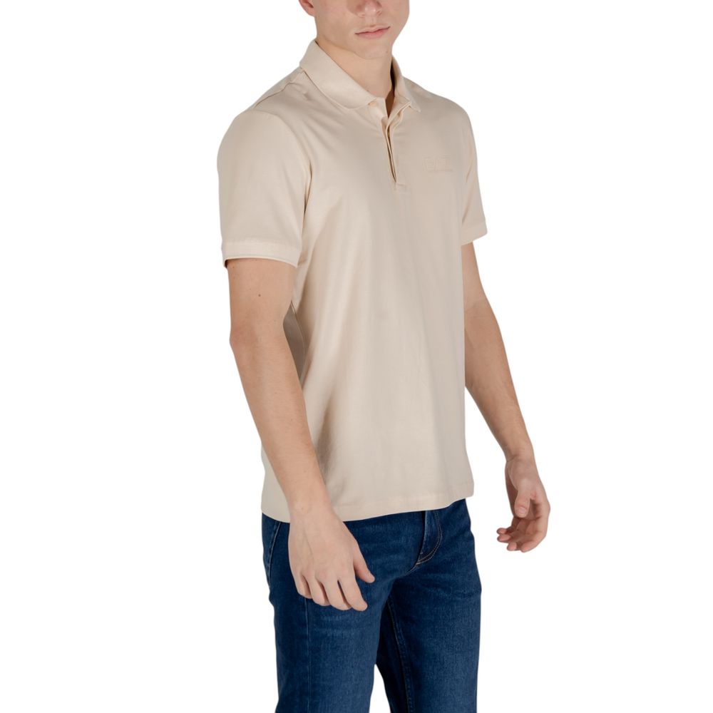 Polo in cotone beige EA7 Emporio Armani