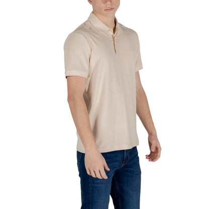 Polo in cotone beige EA7 Emporio Armani