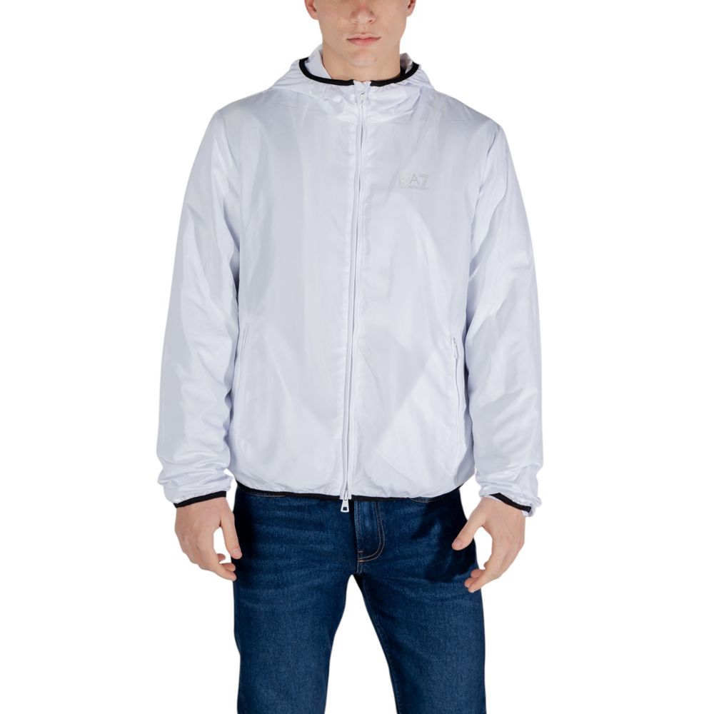 Giacca in poliestere bianco EA7 Emporio Armani