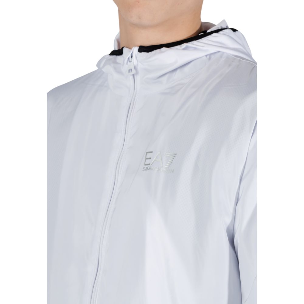 Giacca in poliestere bianco EA7 Emporio Armani
