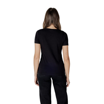T-shirt nera in cotone EA7 Emporio Armani