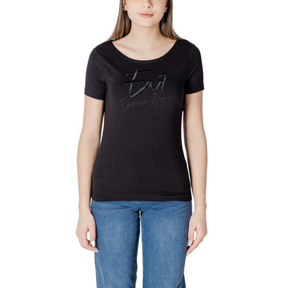 T-shirt en coton noir EA7 Emporio Armani