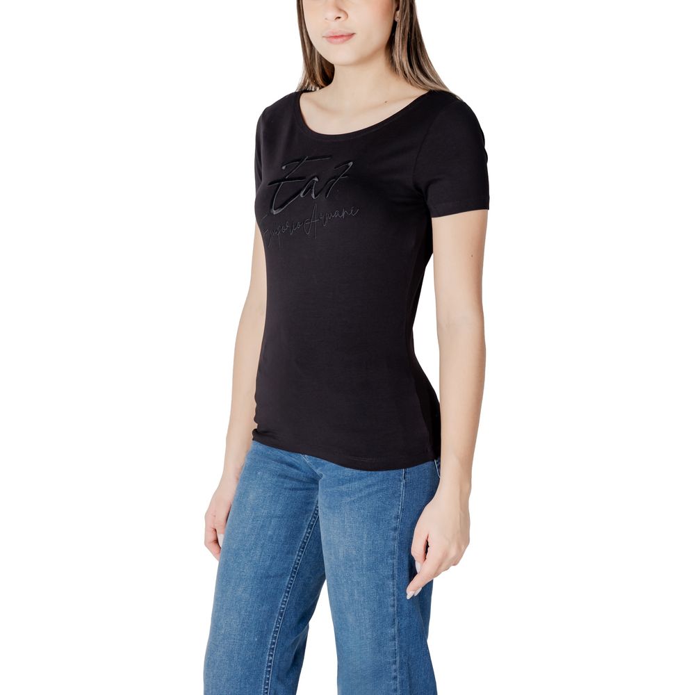 T-shirt en coton noir EA7 Emporio Armani