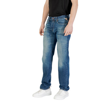 Jeans Replay in cotone blu vestibilità rilassata