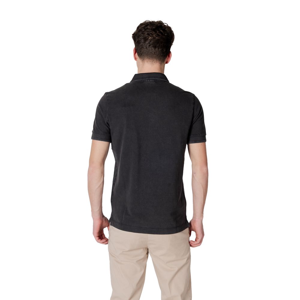 Polo in cotone nero Replay