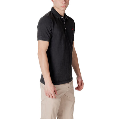 Polo in cotone nero Replay