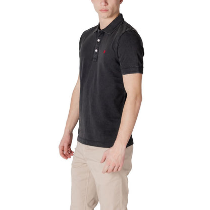 Polo in cotone nero Replay