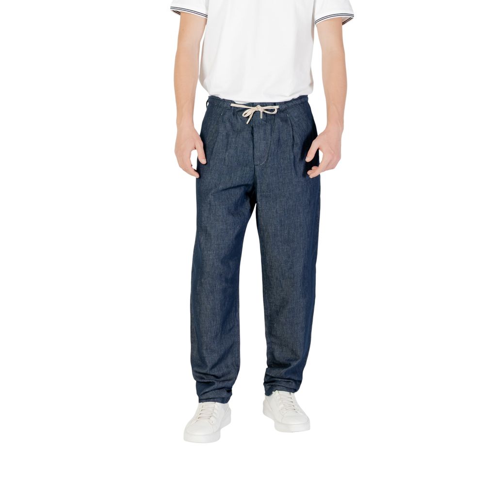 Pantaloni casual in cotone blu Replay