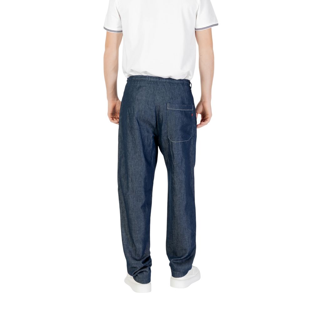 Pantaloni casual in cotone blu Replay