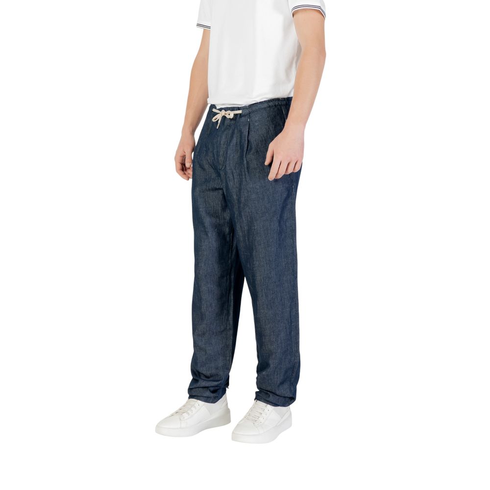 Pantaloni casual in cotone blu Replay
