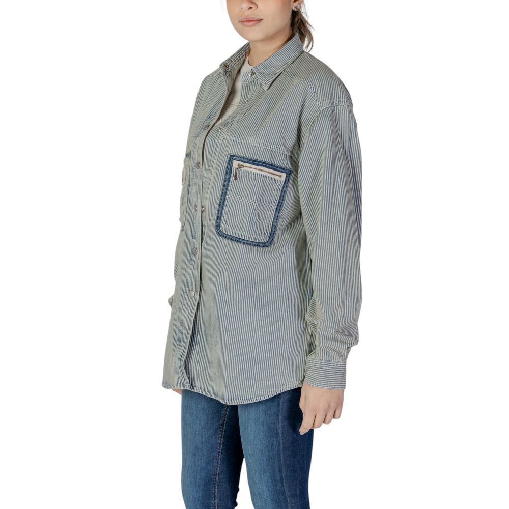 Chemisier Replay en coton bleu