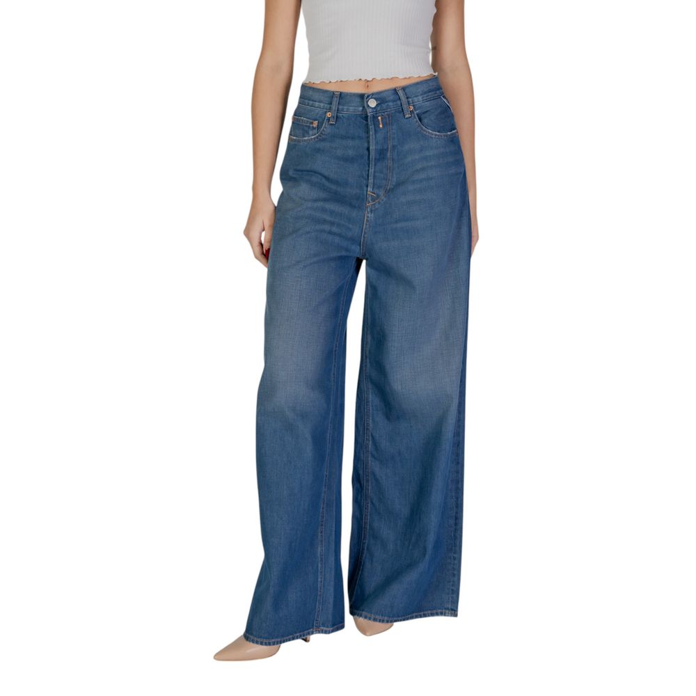 Jeans bootcut in cotone blu Replay