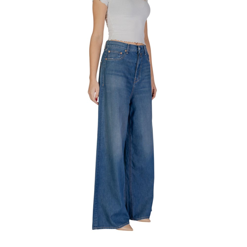 Jeans bootcut in cotone blu Replay