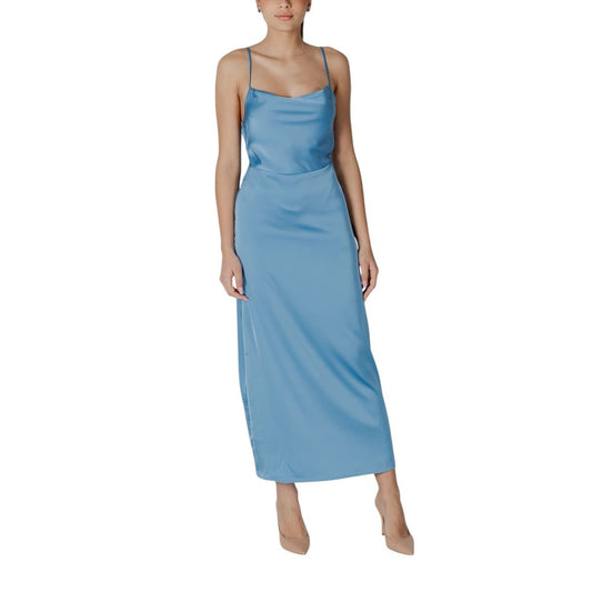 Abito lungo in poliestere turchese di Vila Clothes