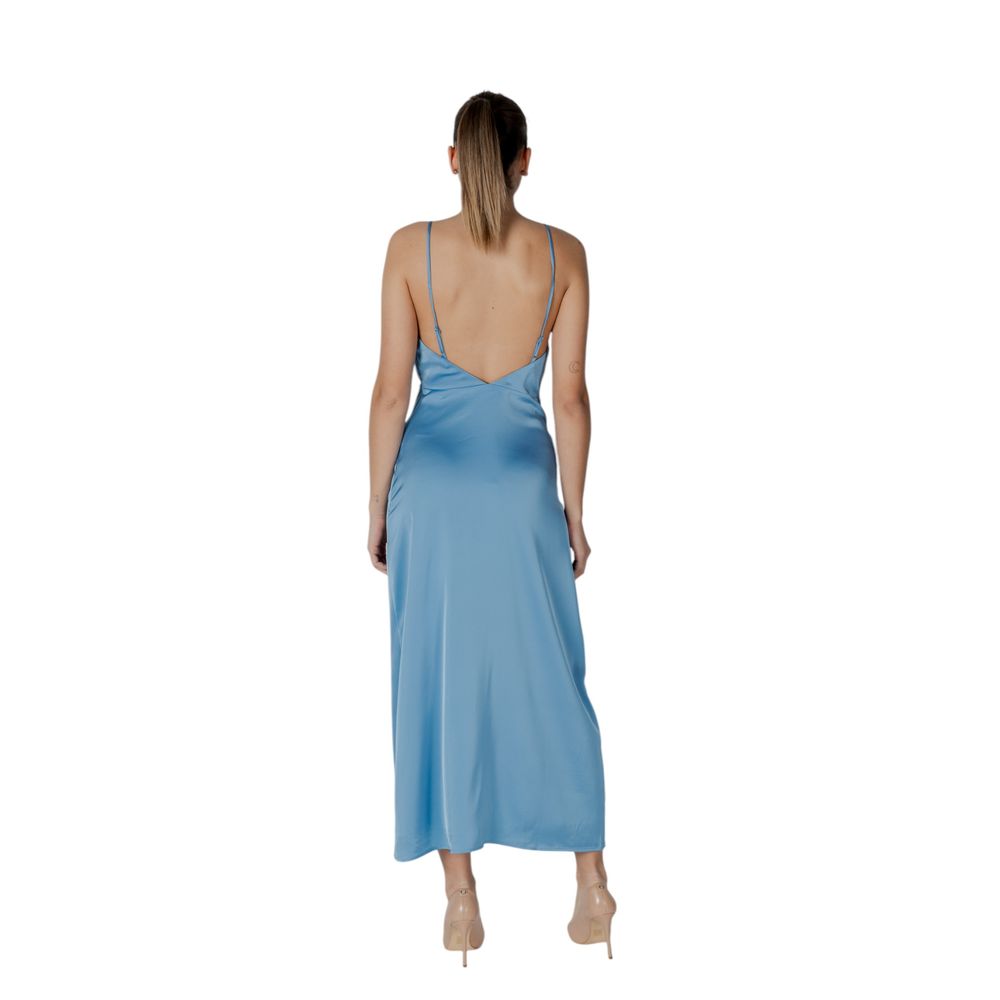 Robe longue turquoise en polyester Vila Clothes