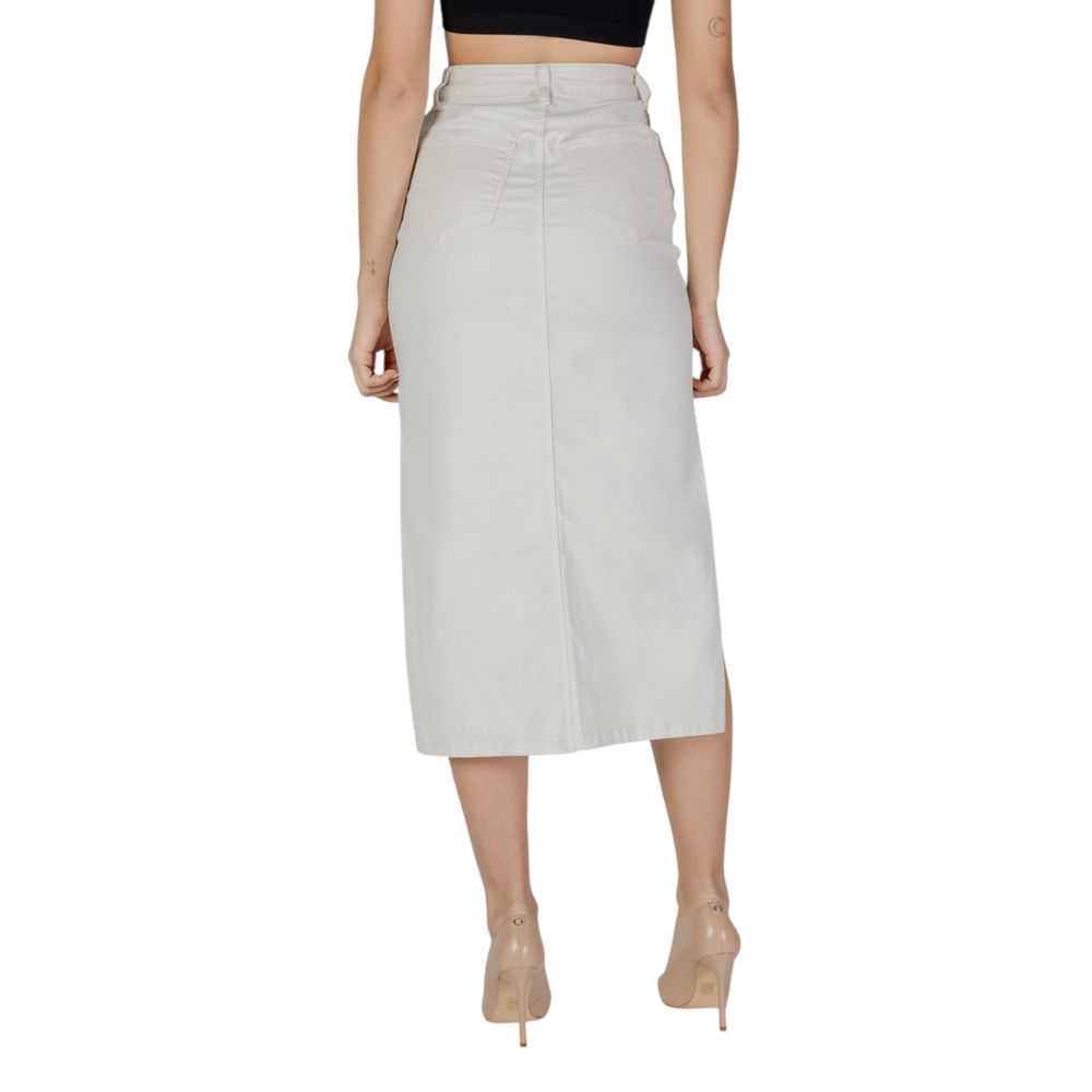 Jupe longue en coton crème Vila Clothes