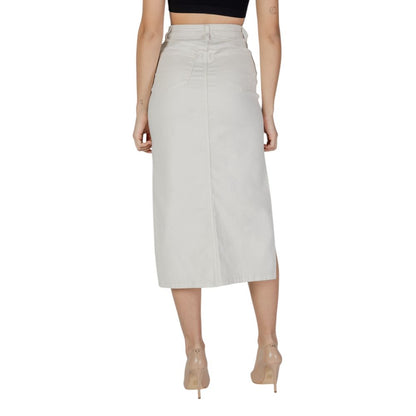 Jupe longue en coton crème Vila Clothes