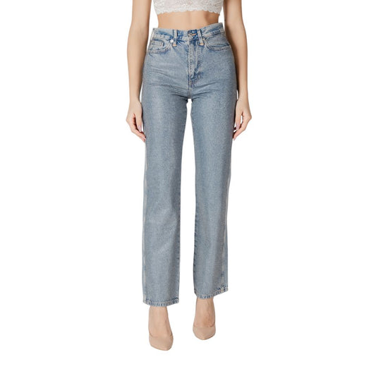 Solo jeans blu in cotone Mom