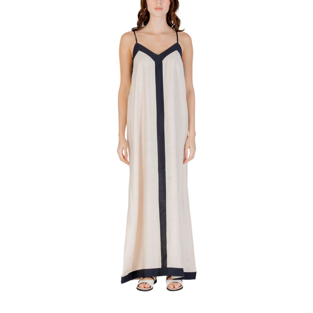 Abito lungo in nylon beige Vero Moda