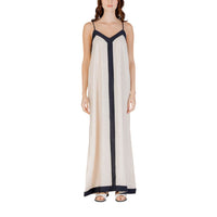 Abito lungo in nylon beige Vero Moda