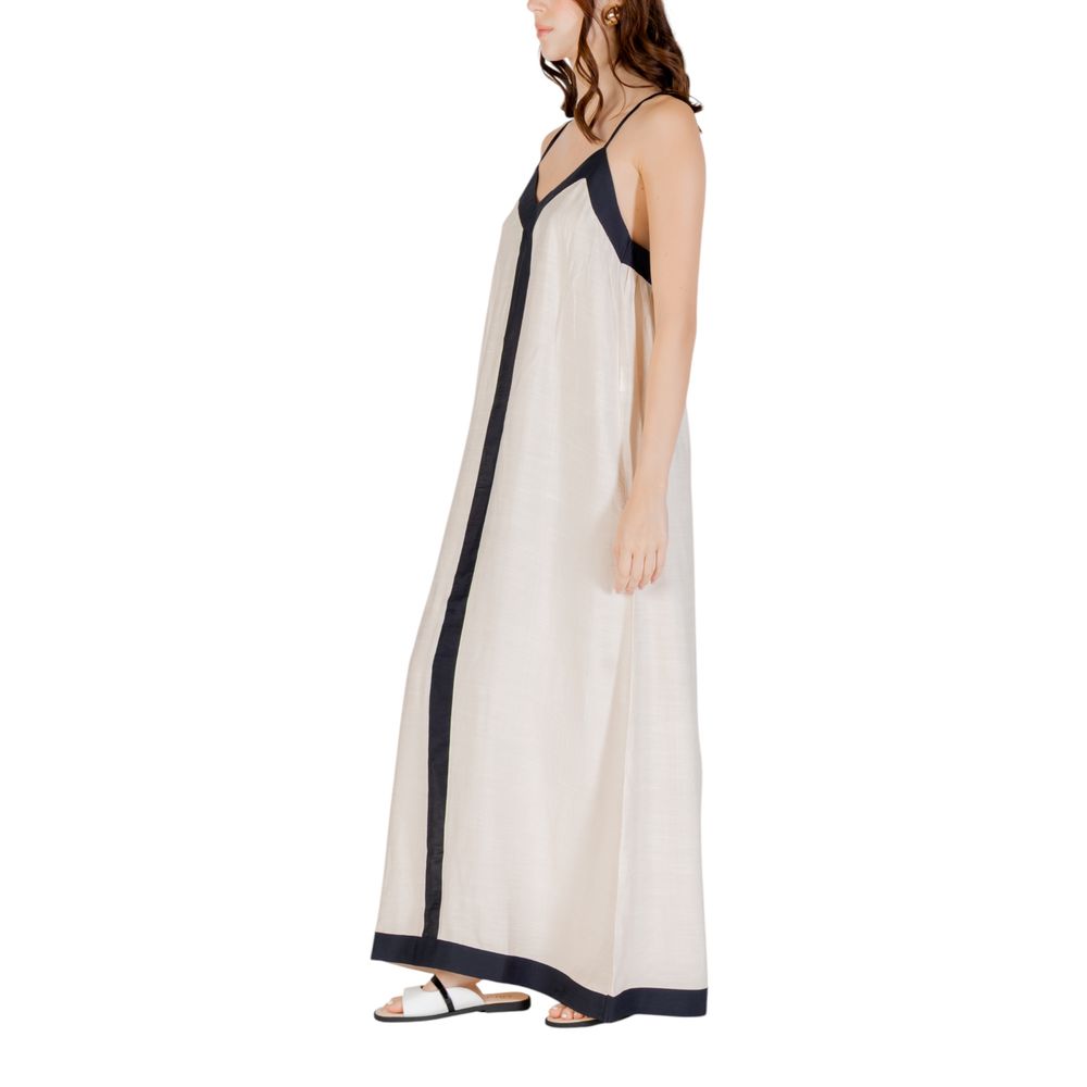 Abito lungo in nylon beige Vero Moda