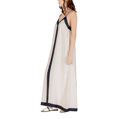 Abito lungo in nylon beige Vero Moda