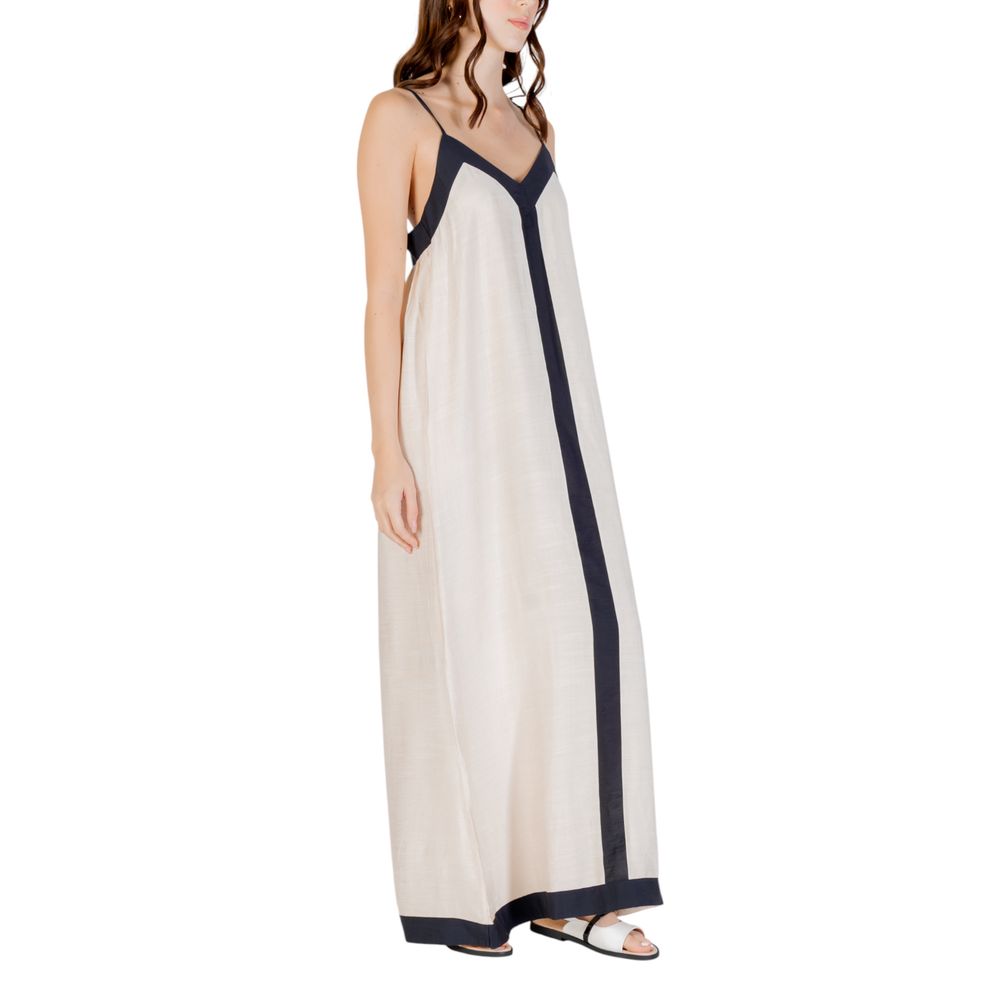 Abito lungo in nylon beige Vero Moda
