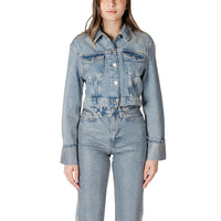 Veste en jean bleu clair en coton biologique uniquement