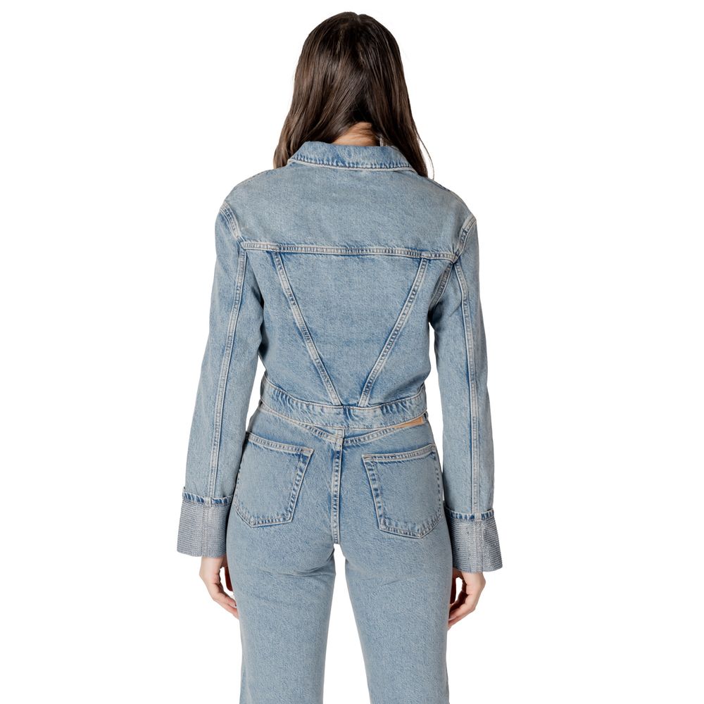 Veste en jean bleu clair en coton biologique uniquement