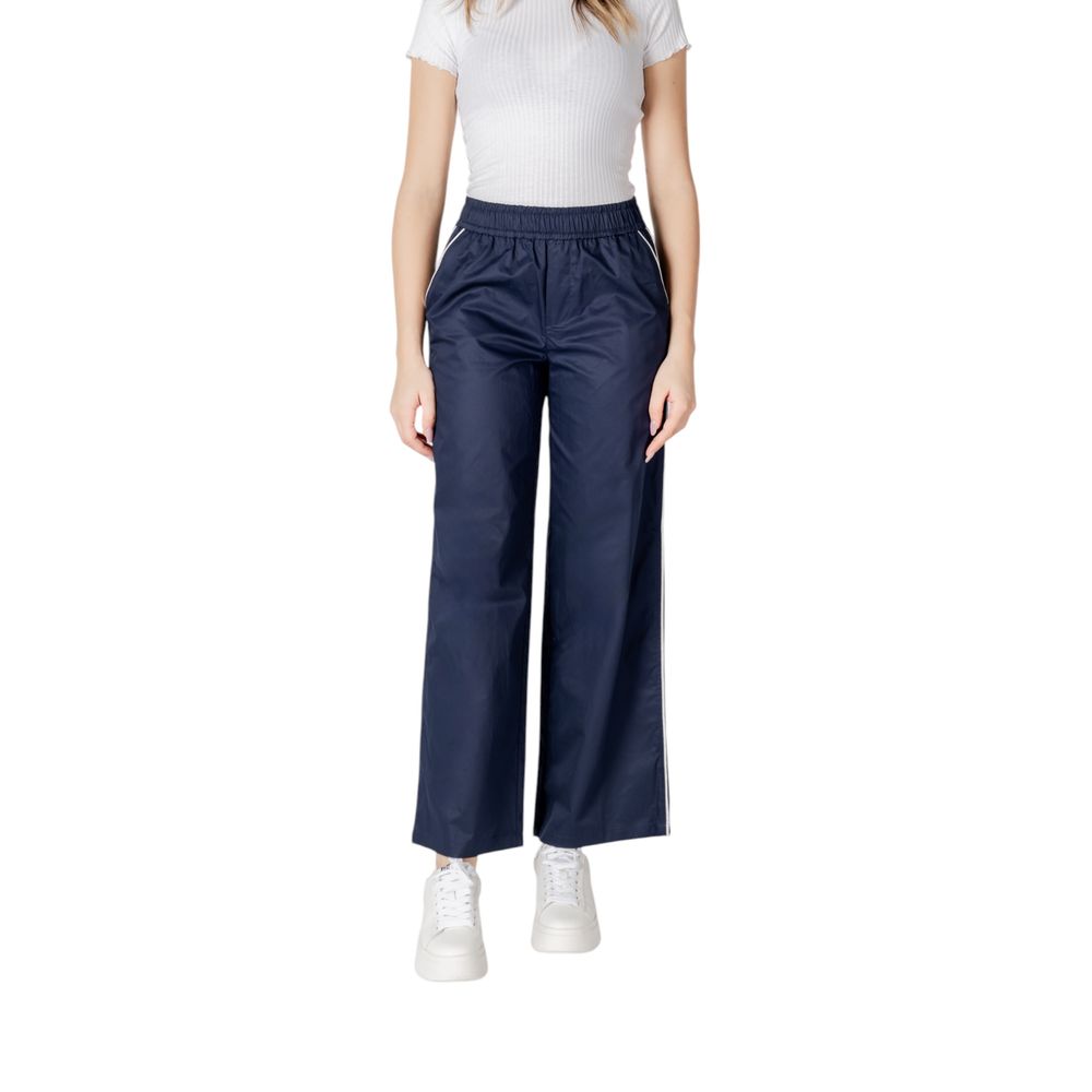 Solo pantaloni casual in cotone blu