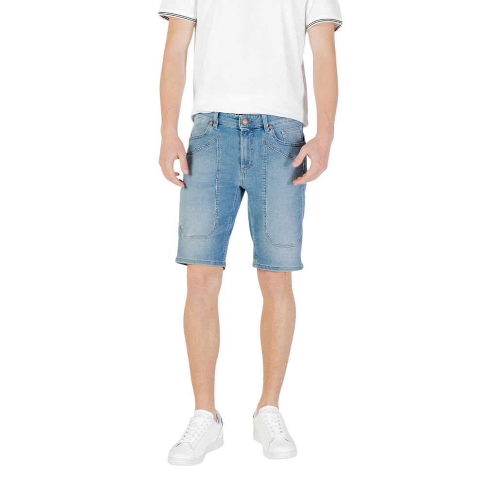 Shorts bermudas Jeckerson en coton bleu clair
