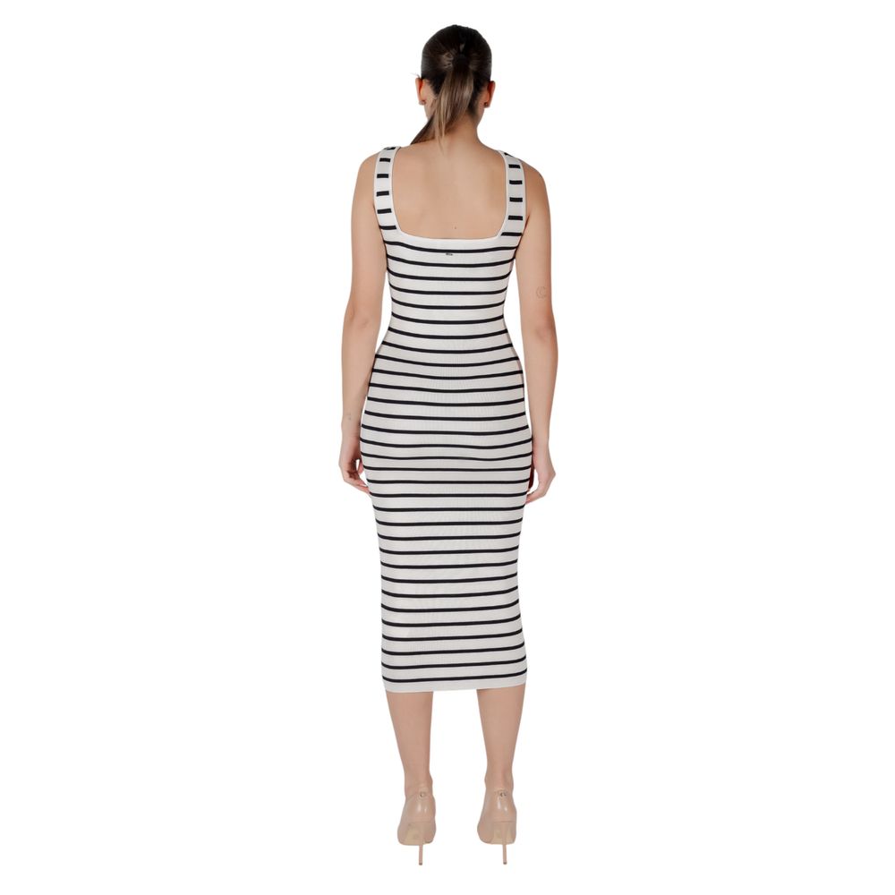 Robe longue beige en viscose Morgan De Toi