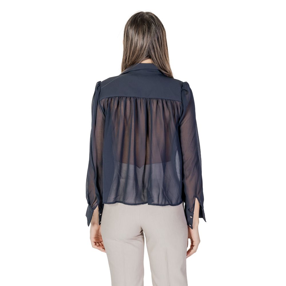 Blusa in poliestere blu Morgan De Toi