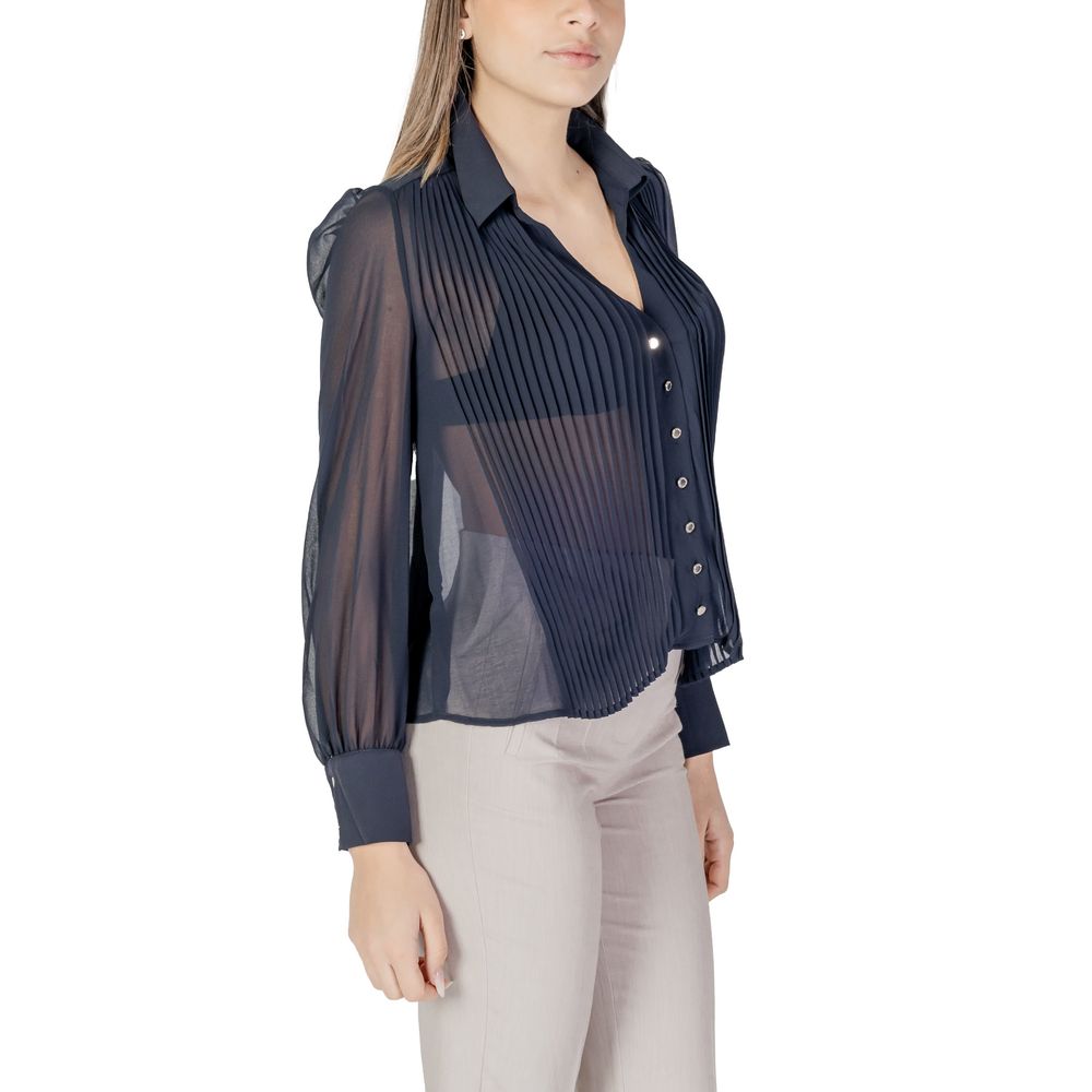 Blusa in poliestere blu Morgan De Toi