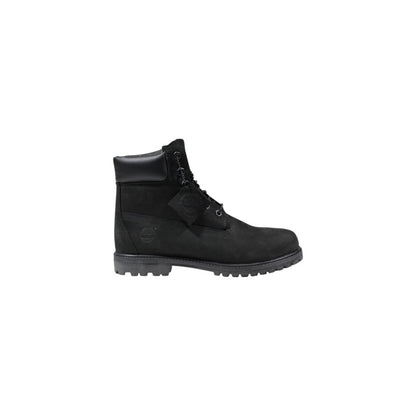 Stivali stringati in pelle nera Timberland