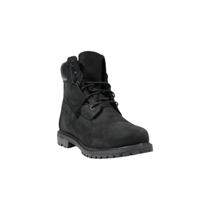 Stivali stringati in pelle nera Timberland