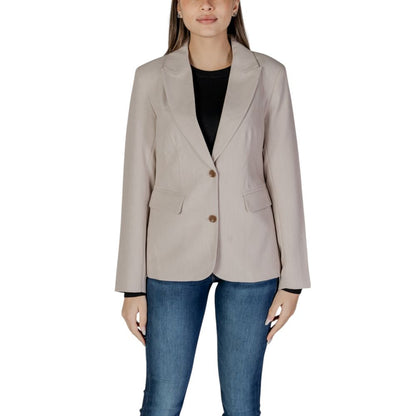 Only blazer beige in poliestere riciclato
