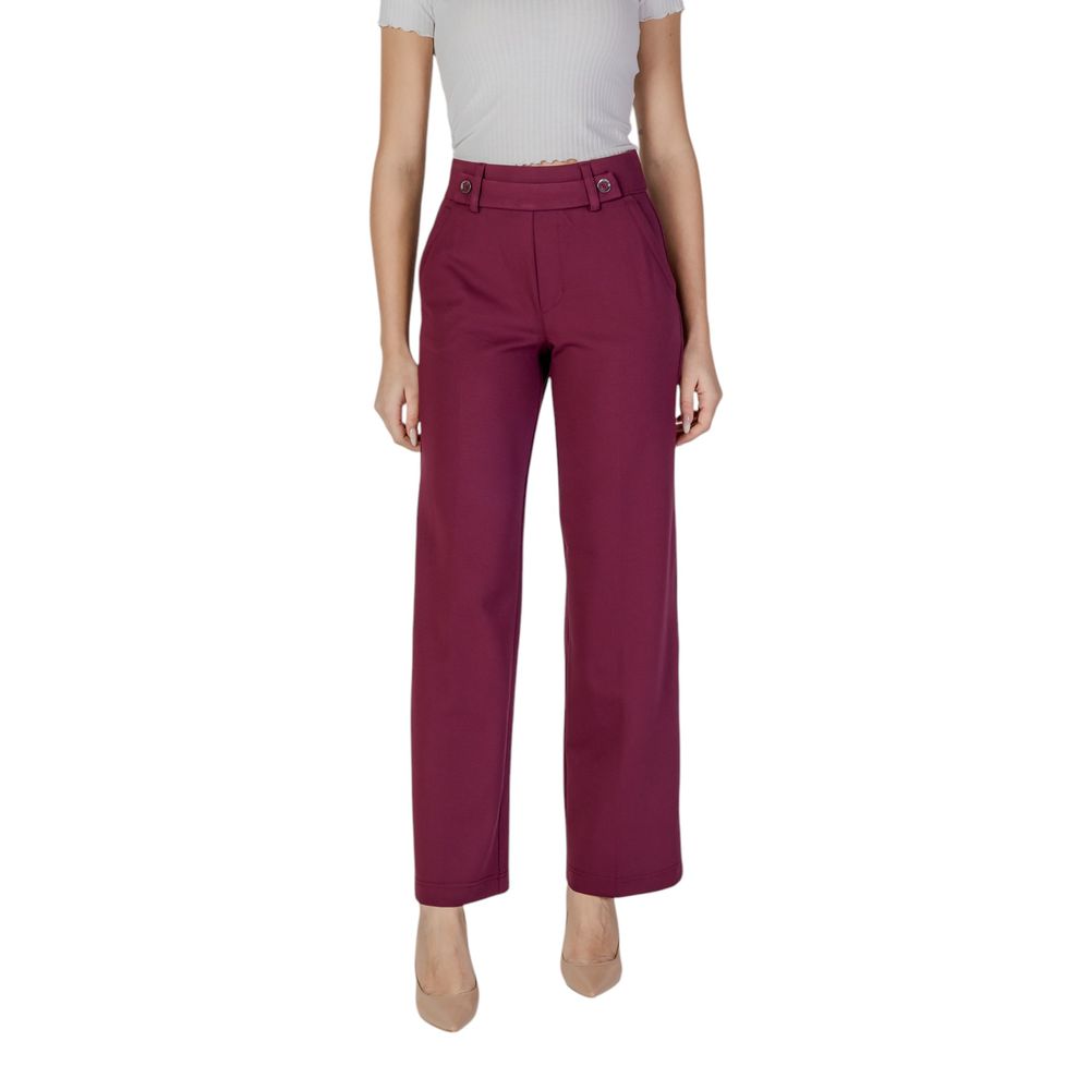 Pantalon décontracté en viscose violette Street One