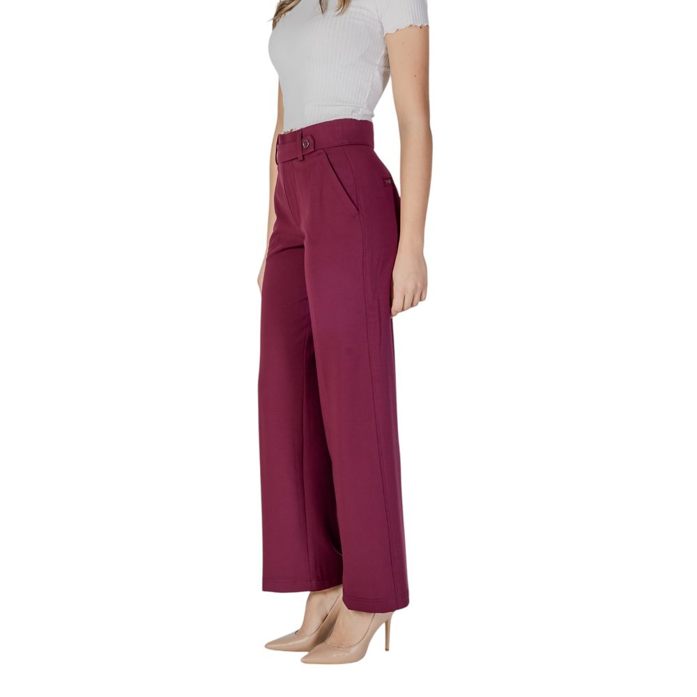 Pantalon décontracté en viscose violette Street One
