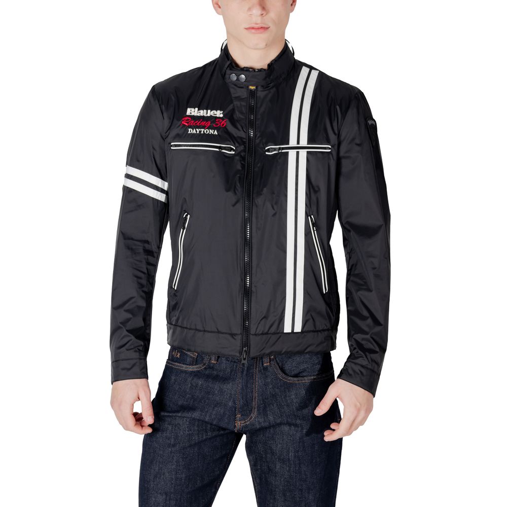 Giacca biker Blauer in poliammide nera