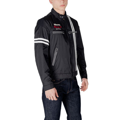 Giacca biker Blauer in poliammide nera