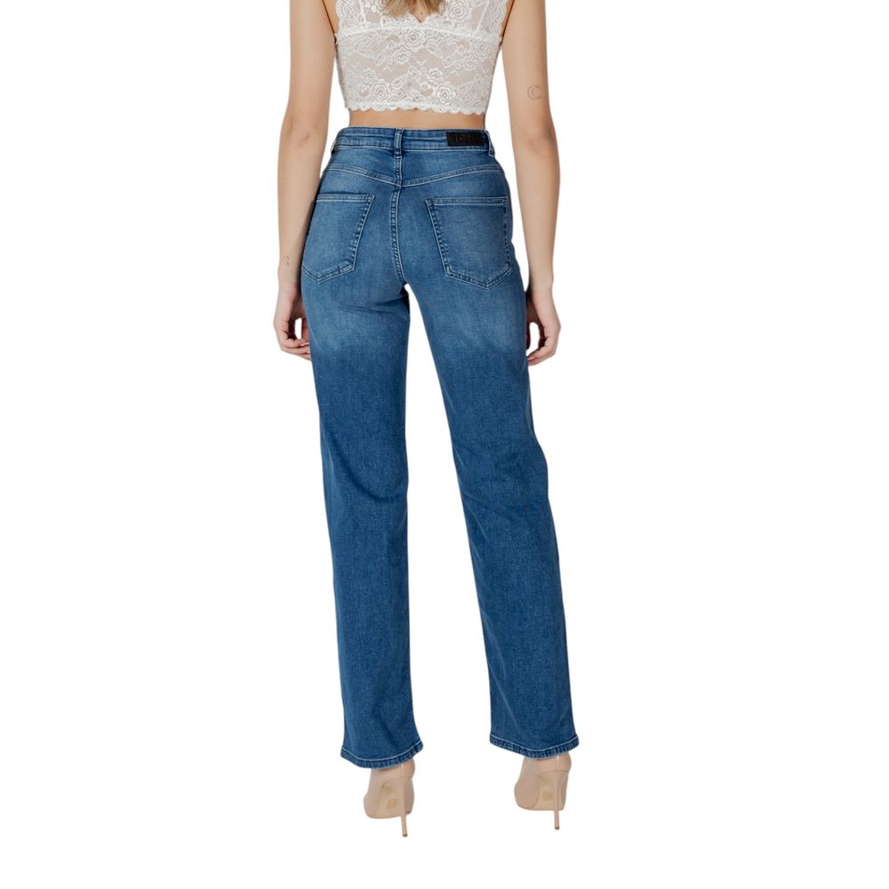 Jeans ICHI in cotone blu vestibilità rilassata