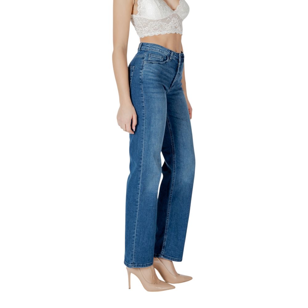 Jeans ICHI in cotone blu vestibilità rilassata