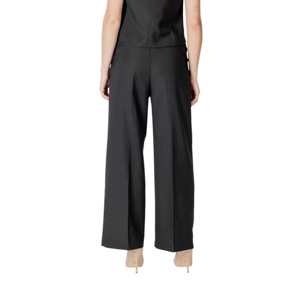 Pantalon décontracté ICHI en polyester noir