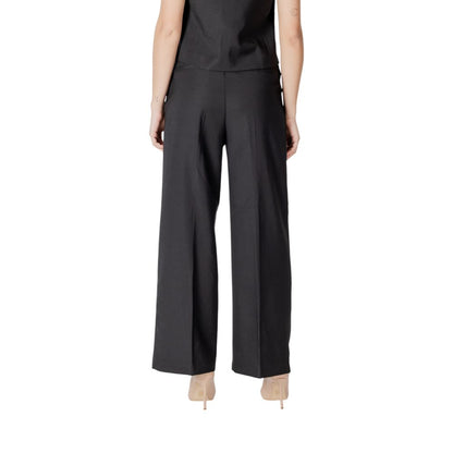 Pantalon décontracté ICHI en polyester noir