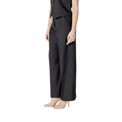 Pantalon décontracté ICHI en polyester noir