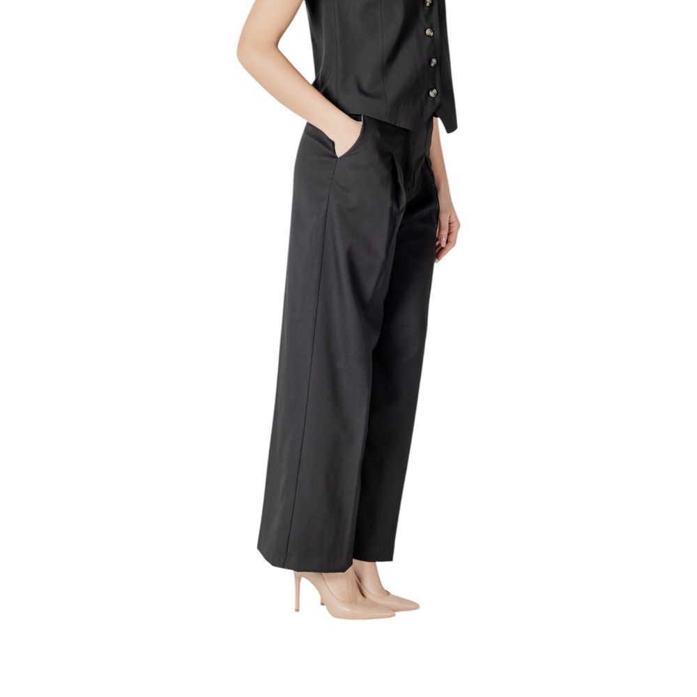 Pantalon décontracté ICHI en polyester noir