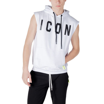 Felpa con cappuccio in cotone bianco Icon